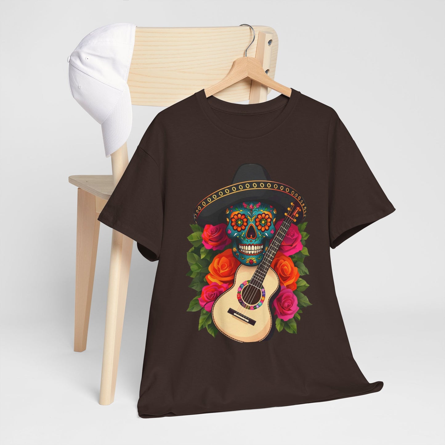 Day of the Dead Skull Tee, Sugar Skull Shirt, Unisex Cotton T-shirt