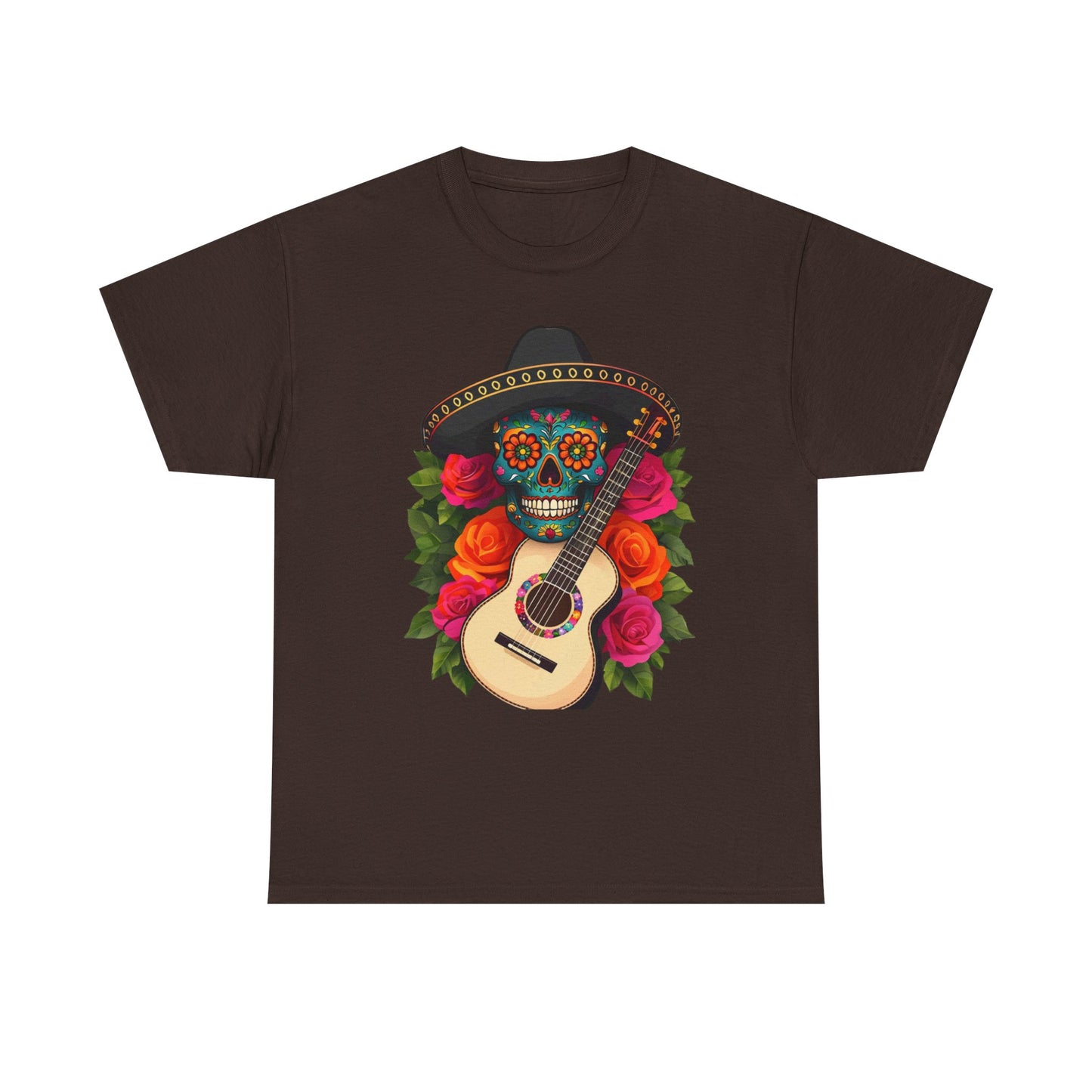 Day of the Dead Skull Tee, Sugar Skull Shirt, Unisex Cotton T-shirt