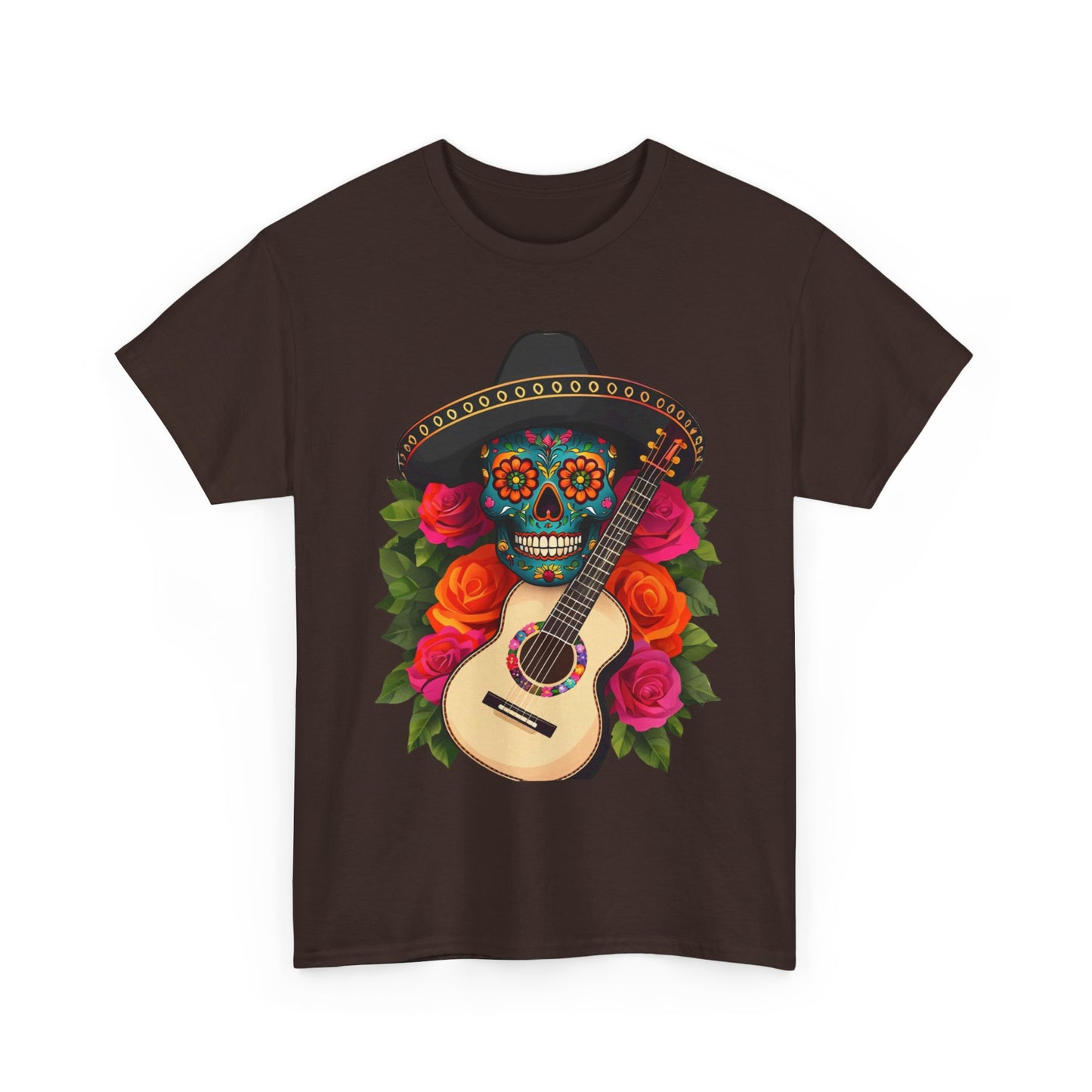 Day of the Dead Skull Tee, Sugar Skull Shirt, Unisex Cotton T-shirt