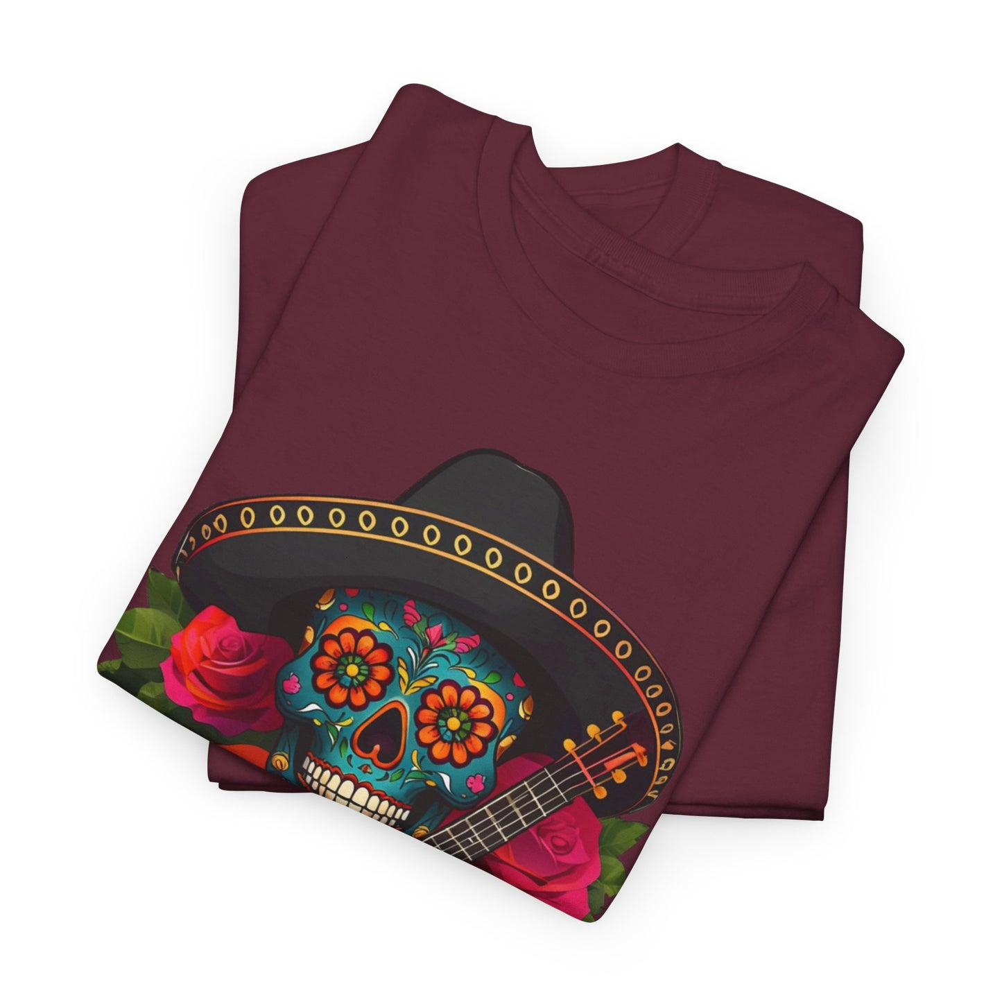 Day of the Dead Skull Tee, Sugar Skull Shirt, Unisex Cotton T-shirt