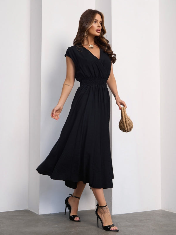 Linen Dress with a Scoop Neckline #15190