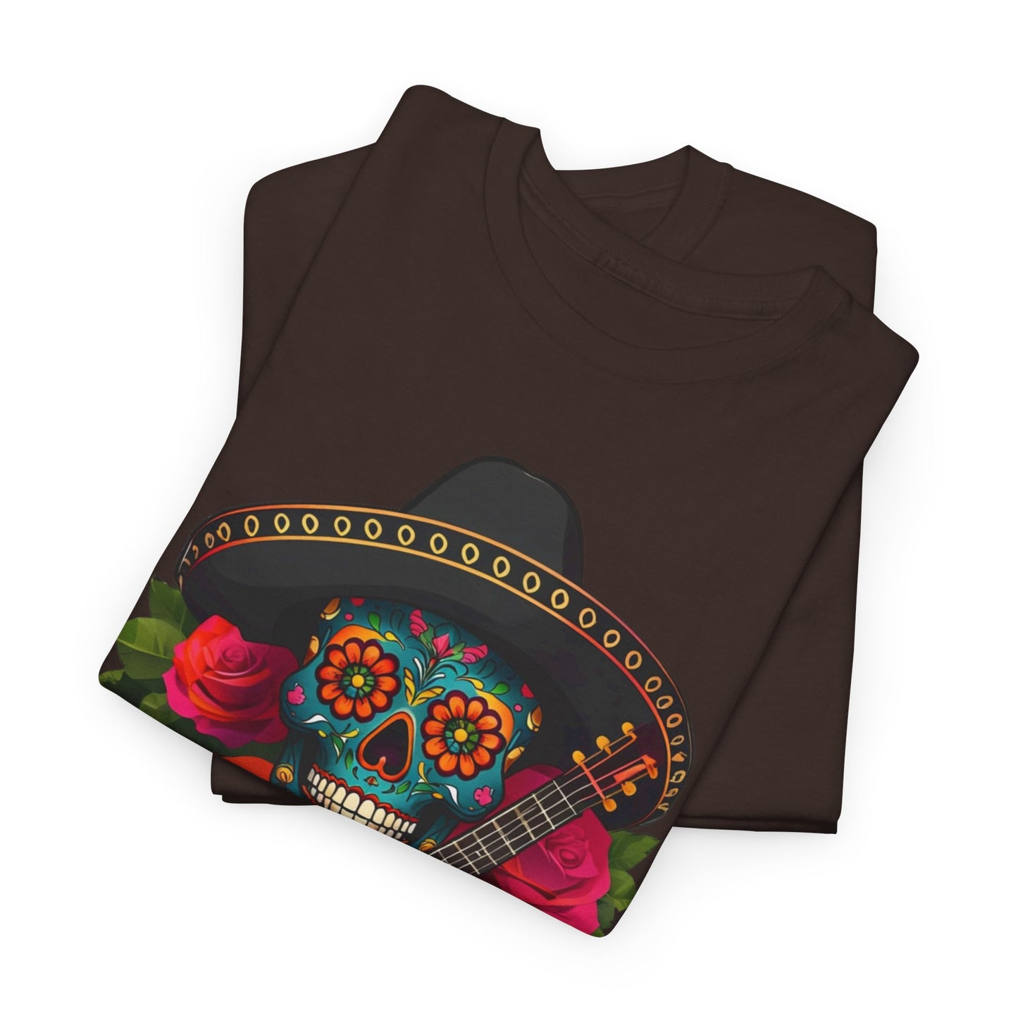 Day of the Dead Skull Tee, Sugar Skull Shirt, Unisex Cotton T-shirt