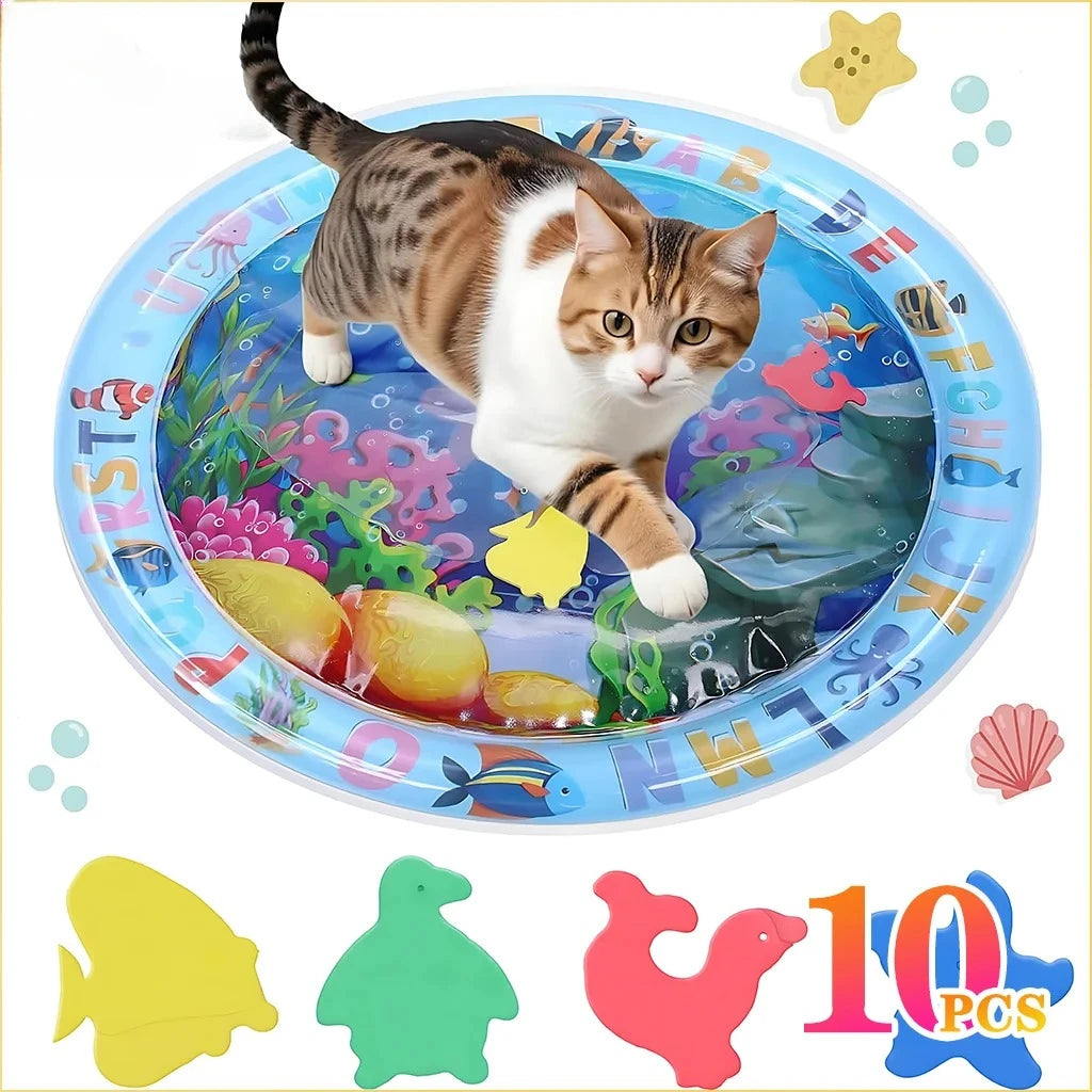 Water Sensory Play Mat Thickened Inflatable Water Mat for Cat and Dog