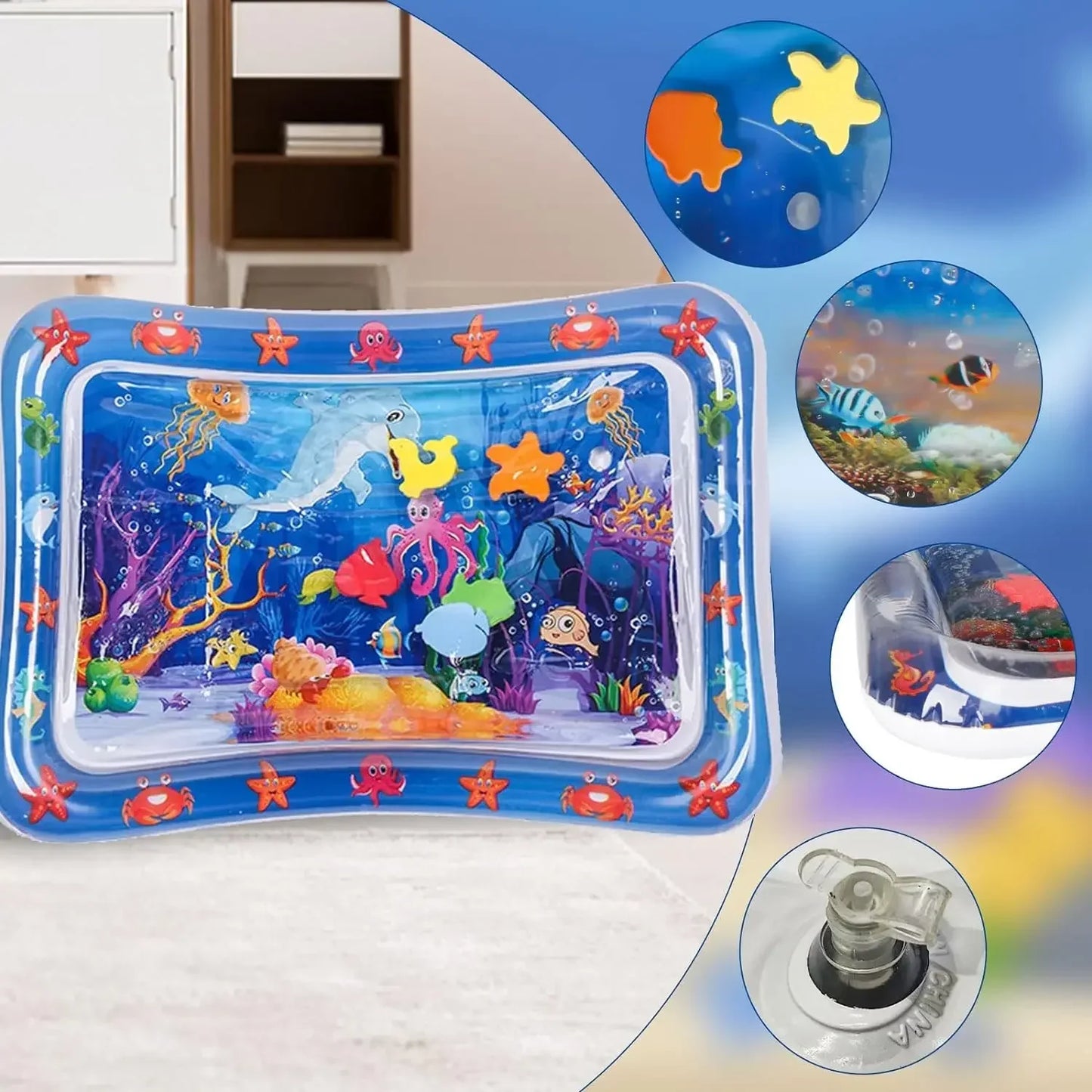 Water Sensory Play Mat Thickened Inflatable Water Mat for Cat and Dog