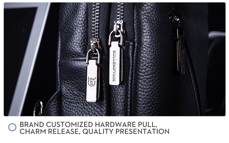 BULLCAPTAIN Men's Leather Chest Bag