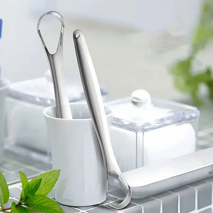 Premium 1Pcs/3Pcs Metal Tongue Scraper Cleaner for Adults & Kids, Portable Stainless Steel Tongue Scrapers Brushes for Removing