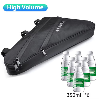 Large Bicycle Triangle Bag Bike Frame Front Tube Bag Waterproof Cycling Bag Pannier Ebike Tool Bag Accessories
