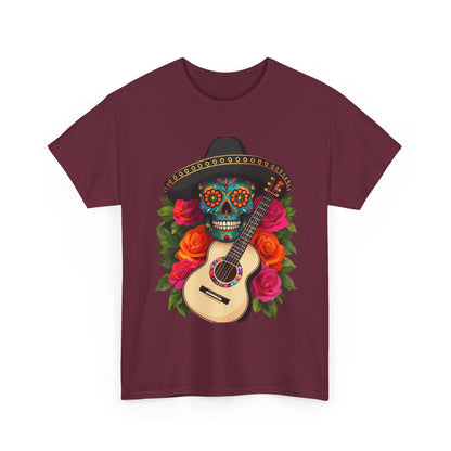 Day of the Dead Skull Tee, Sugar Skull Shirt, Unisex Cotton T-shirt