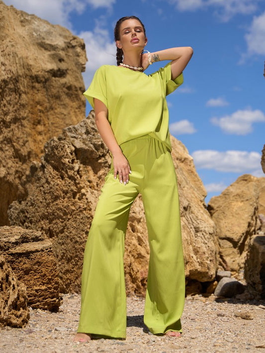 Linen Pantsuit -sku 12766