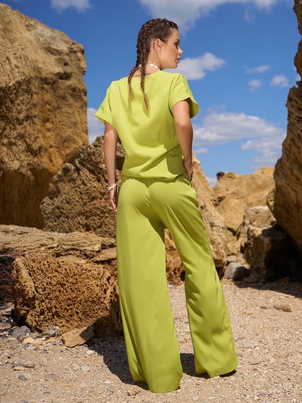 Linen Pantsuit -sku 12766