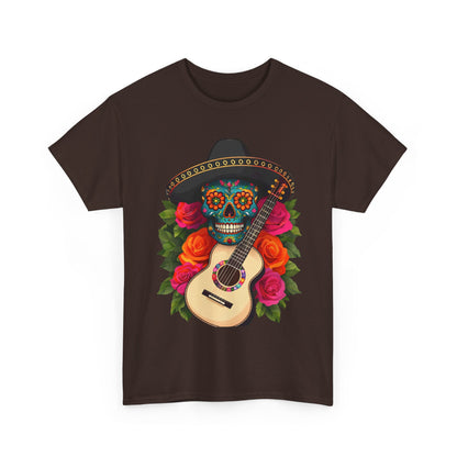Day of the Dead Skull Tee, Sugar Skull Shirt, Unisex Cotton T-shirt