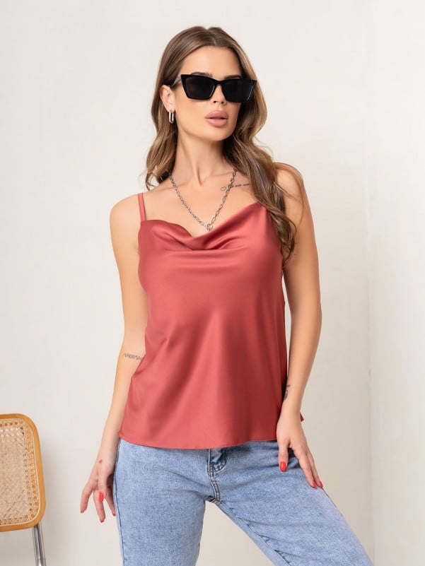 Silk Top with Straps #14049