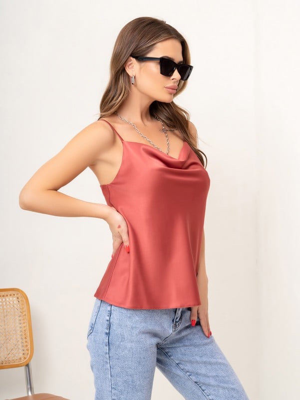 Silk Top with Straps #14049