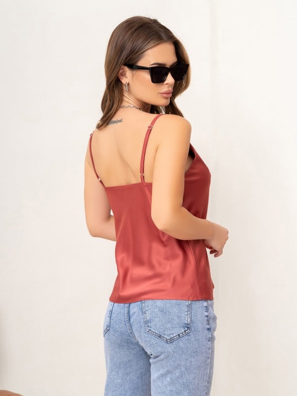 Silk Top with Straps #14049
