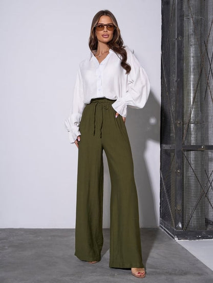 Khaki Linen Pants