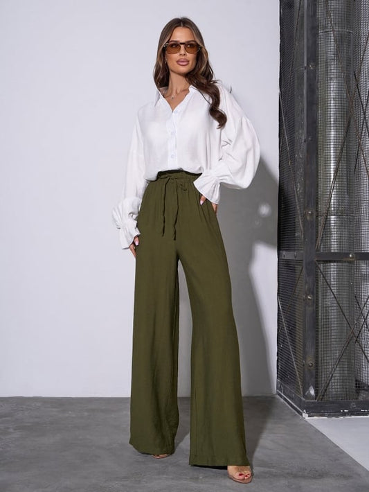 Khaki Linen Pants