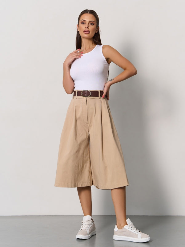 Light beige Cotton Culottes sku 14807