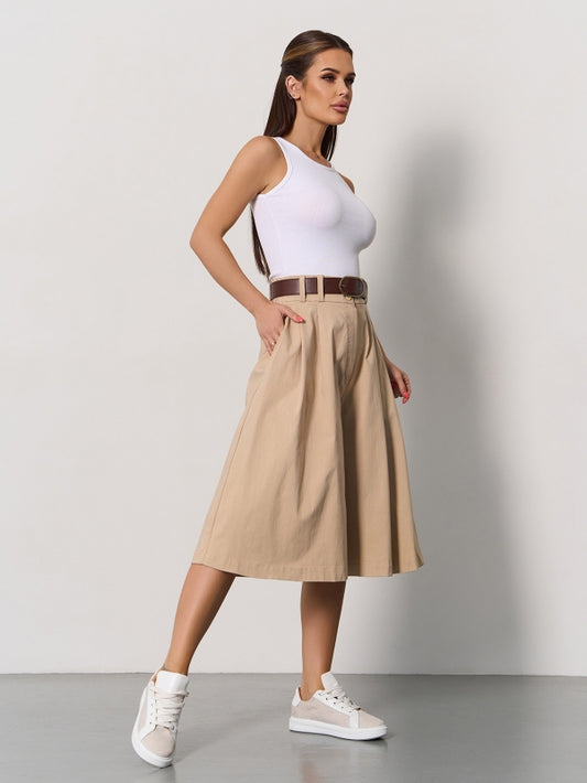 Light beige Cotton Culottes sku 14807