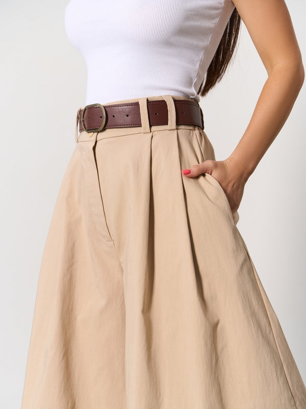 Light beige Cotton Culottes sku 14807