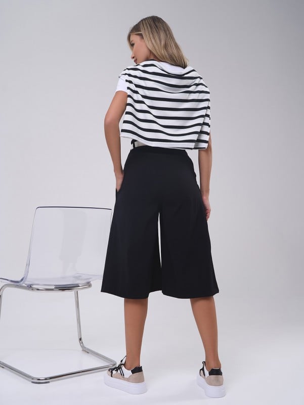 Black Cotton Culottes 14807