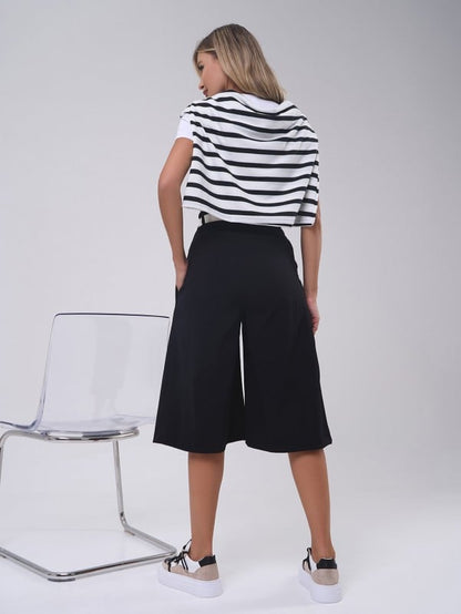 Black Cotton Culottes 14807