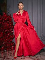 שמלת ערב ארוכה בצבע אדום - מק"ט 14969