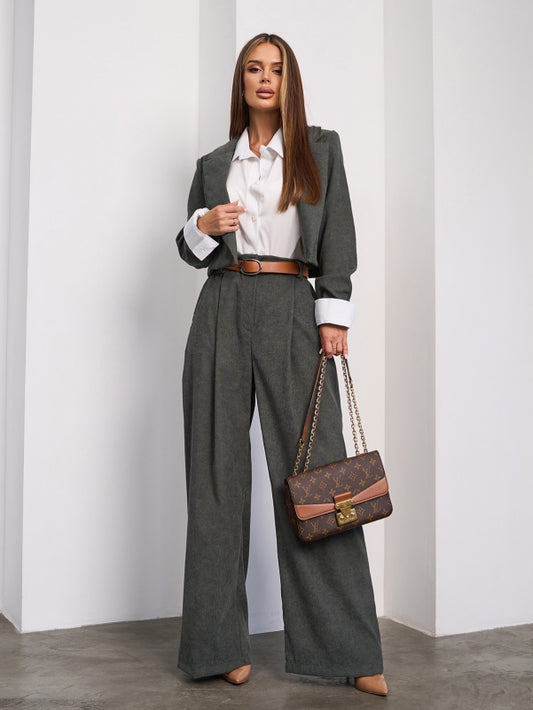 Khaki corduroy pantsuit- sku  15023A