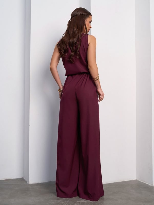 Burgungy Trouser Overalls with Drawstring -sku 15110