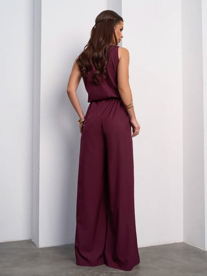 Burgungy Trouser Overalls with Drawstring -sku 15110