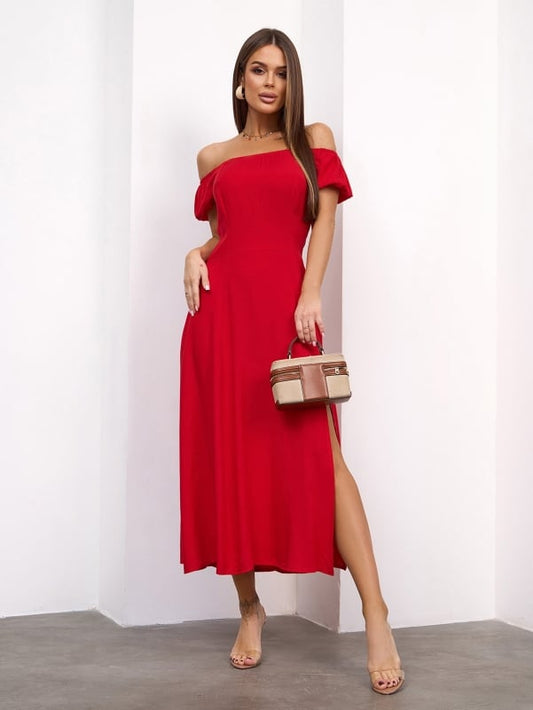 Red Cotton Dress #15159