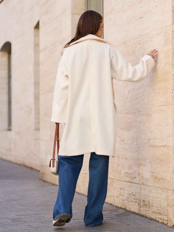 Milky Cashmere Cocoon Coat -sku 15297