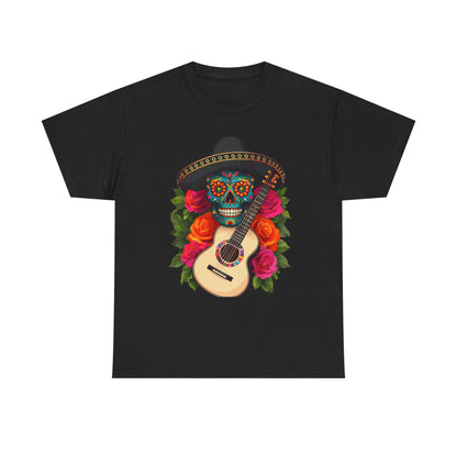 Day of the Dead Skull Tee, Sugar Skull Shirt, Unisex Cotton T-shirt