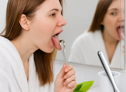 Professional Stainless Steel Tongue Scraper – Fresh Breath & Oral Hygiene Tool