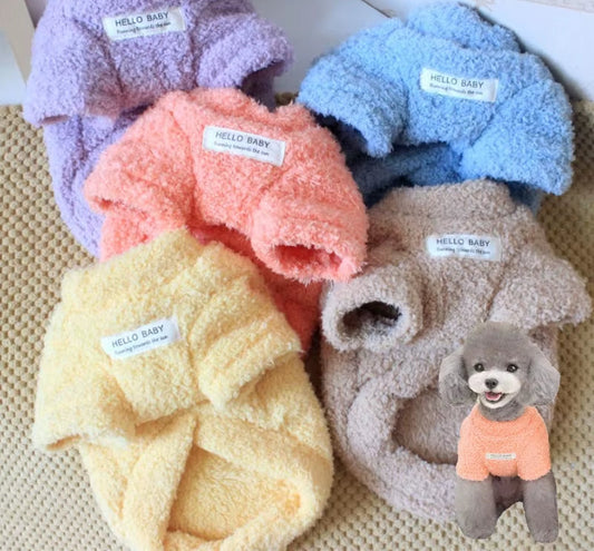 Winter Dog Sweater Warm Plush Dog Clothes for Small Medium Dogs Cats Soft Puppy Coat Jacket Chihuahua Teddy Costums Dog Supplies