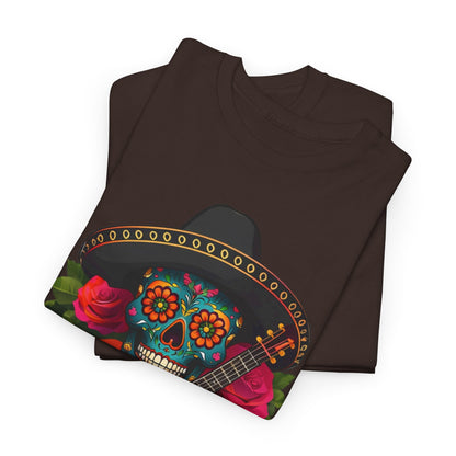 Day of the Dead Skull Tee, Sugar Skull Shirt, Unisex Cotton T-shirt
