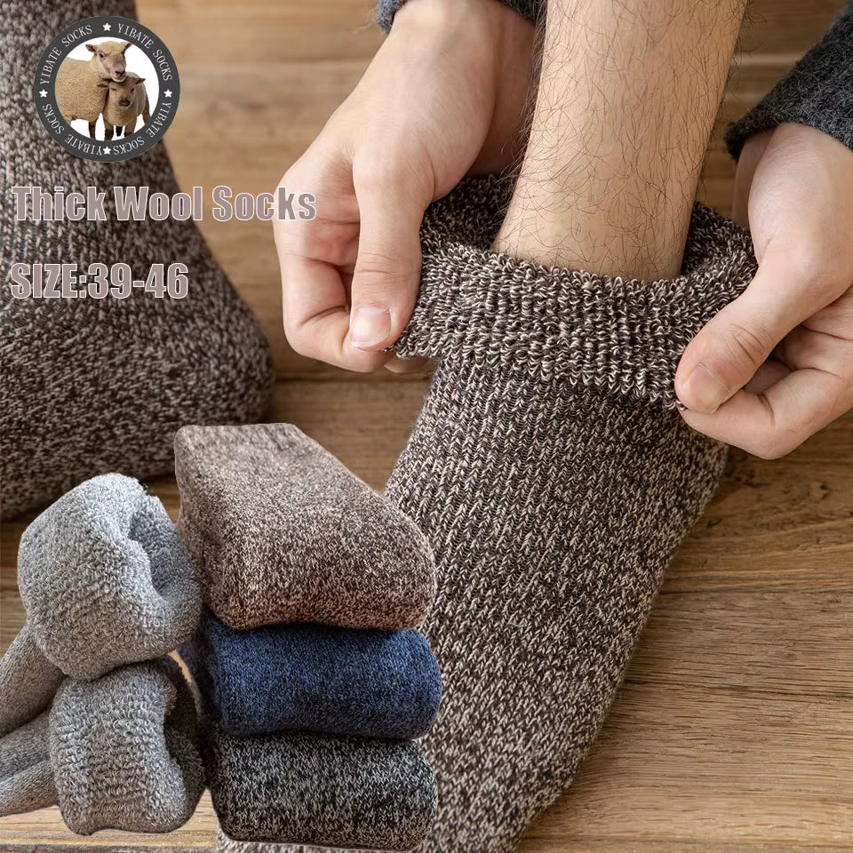 Winter Men's Merino Wool Socks (3-6 Pair)