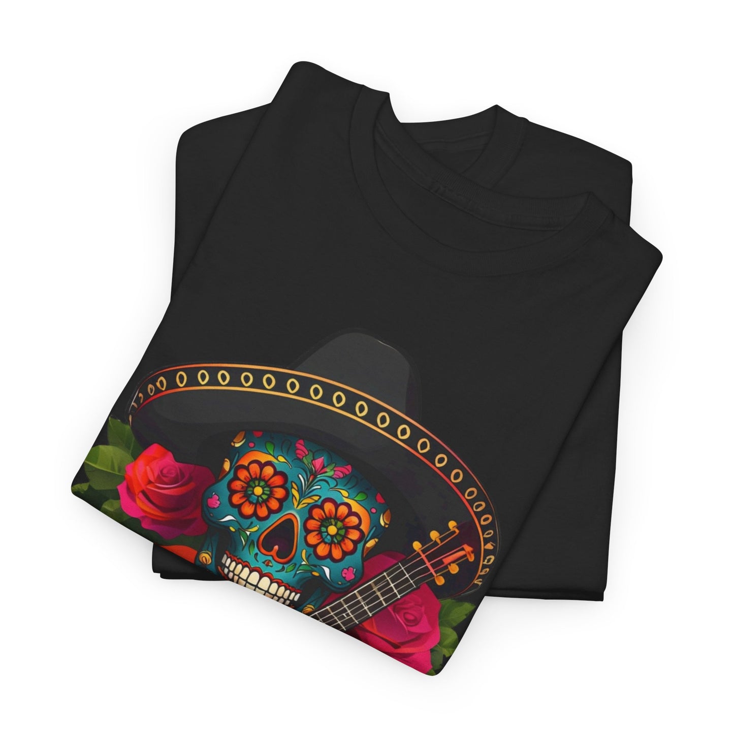 Day of the Dead Skull Tee, Sugar Skull Shirt, Unisex Cotton T-shirt