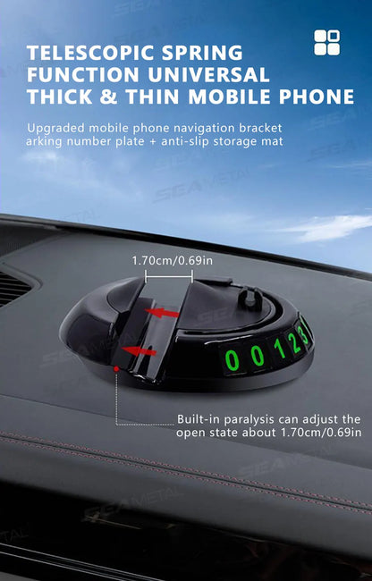 2 in 1 Dashboard Anti Slip Mat with Phone Mount 360-Degree Rotation