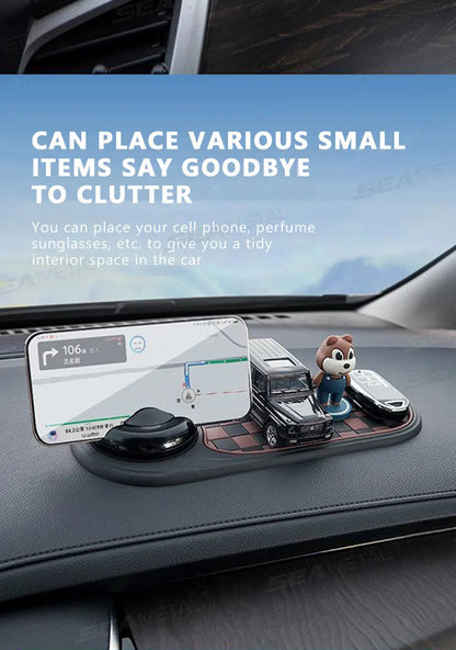 2 in 1 Dashboard Anti Slip Mat with Phone Mount 360-Degree Rotation