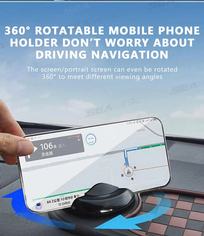 2 in 1 Dashboard Anti Slip Mat with Phone Mount 360-Degree Rotation