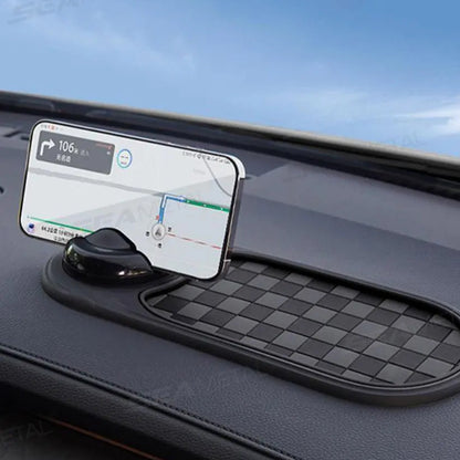 2 in 1 Dashboard Anti Slip Mat with Phone Mount 360-Degree Rotation
