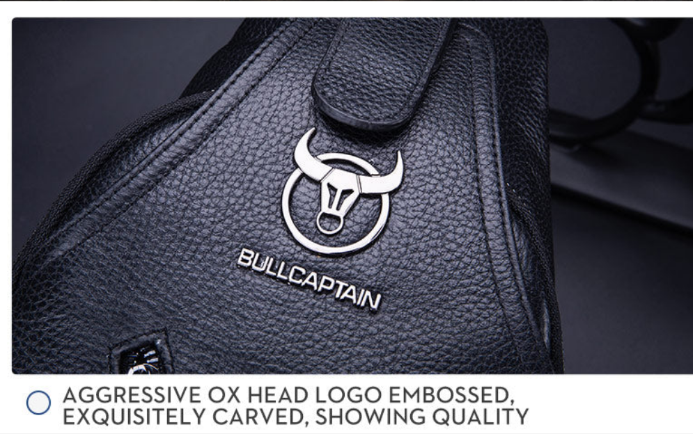 BULLCAPTAIN Men's Leather Chest Bag
