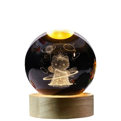 6CM Kawaii Lilo & Stitch 3D Crystal Lights Lamp