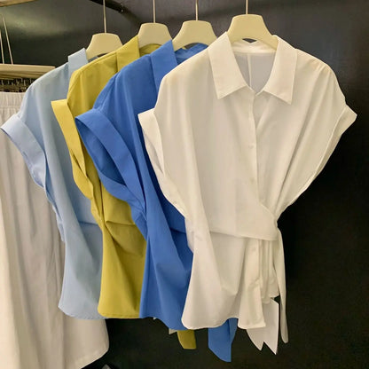 Korean Chic Side-Tie Summer Top