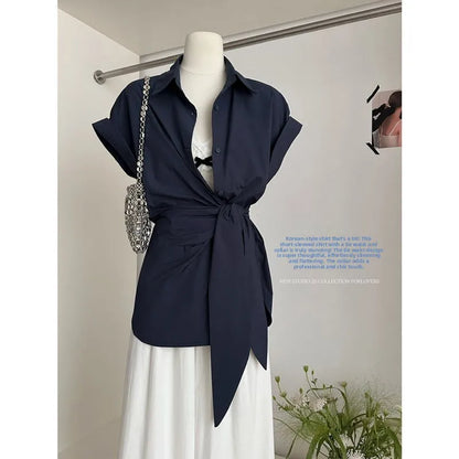 Korean Chic Side-Tie Summer Top