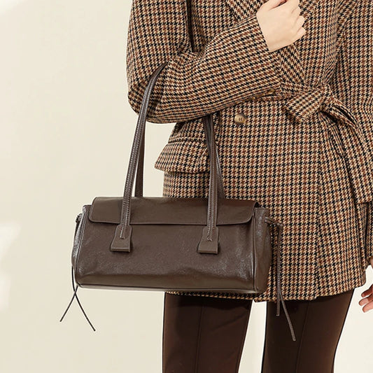 Formeki Autumn Winter Shoulder Bag Genuine Leather
