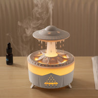 Creative UFO Aroma Diffuser Sprayer Air Humidifier with Water Mist Ring Works with Essential Oil Releases Fine Water Mists