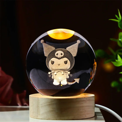 6CM Kawaii Lilo & Stitch 3D Crystal Lights Lamp