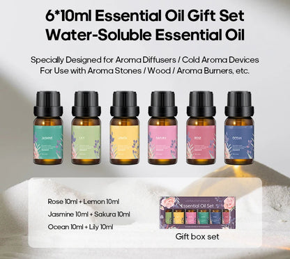 Creative UFO Aroma Diffuser Sprayer Air Humidifier with Water Mist Ring Works with Essential Oil Releases Fine Water Mists