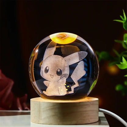 6CM Kawaii Lilo & Stitch 3D Crystal Lights Lamp